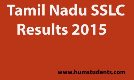 Tamil Nadu SSLC Results 2015